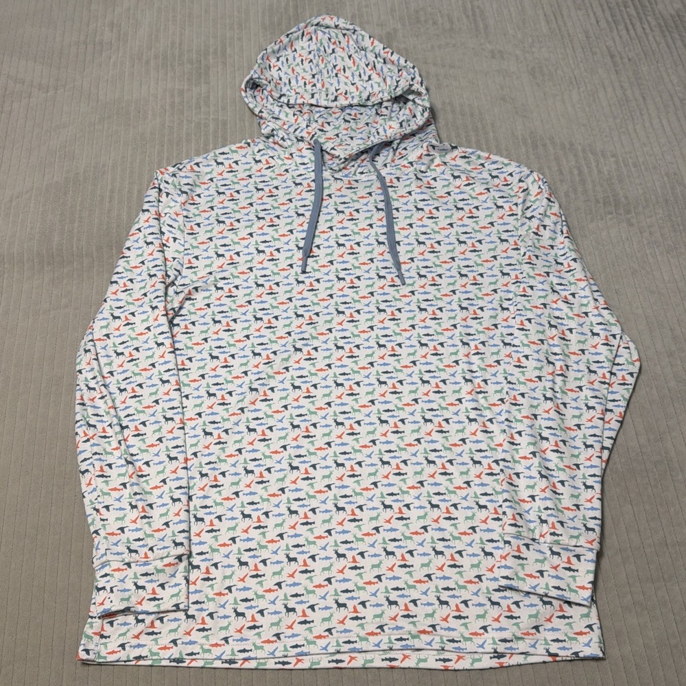 Burlebo Men's M Performance Hoodie Long Sleeve Sweatshirt Duck Print